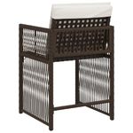 Casa si Gradina - Gradina si terasa - Mobilier exterior - Scaune si sezlonguri gradina - Scaune de gradina cu perne, 4 buc., maro, poliratan - Infinity.ro