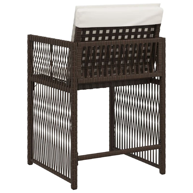 Casa si Gradina - Gradina si terasa - Mobilier exterior - Scaune si sezlonguri gradina - Scaune de gradina cu perne, 4 buc., maro, poliratan - Infinity.ro