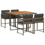 Casa si Gradina - Gradina si terasa - Mobilier exterior - Seturi mobila gradina - Set mobilier de gradina cu perne, 5 piese, gri, poliratan - Infinity.ro