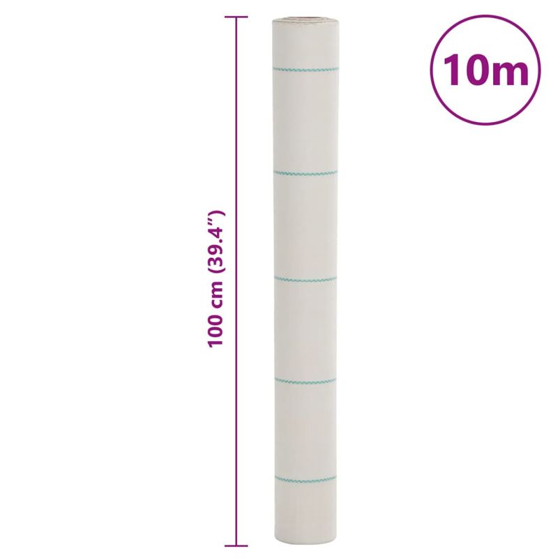Casa si Gradina - Gradinarit si plante - Sere si solarii - Membrana antiburuieni, alb, 1x10 m, PP - Infinity.ro