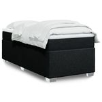 Casa si Gradina - Mobilier - Paturi si accesorii - Paturi - Pat box spring cu saltea, negru, 90x190 cm, textil - Infinity.ro
