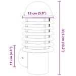 Casa si Gradina - Corpuri si surse de iluminat - Iluminat exterior - Instalatii luminoase exterior - Corp de iluminat exterior de perete, argintiu, otel inoxidabil - Infinity.ro