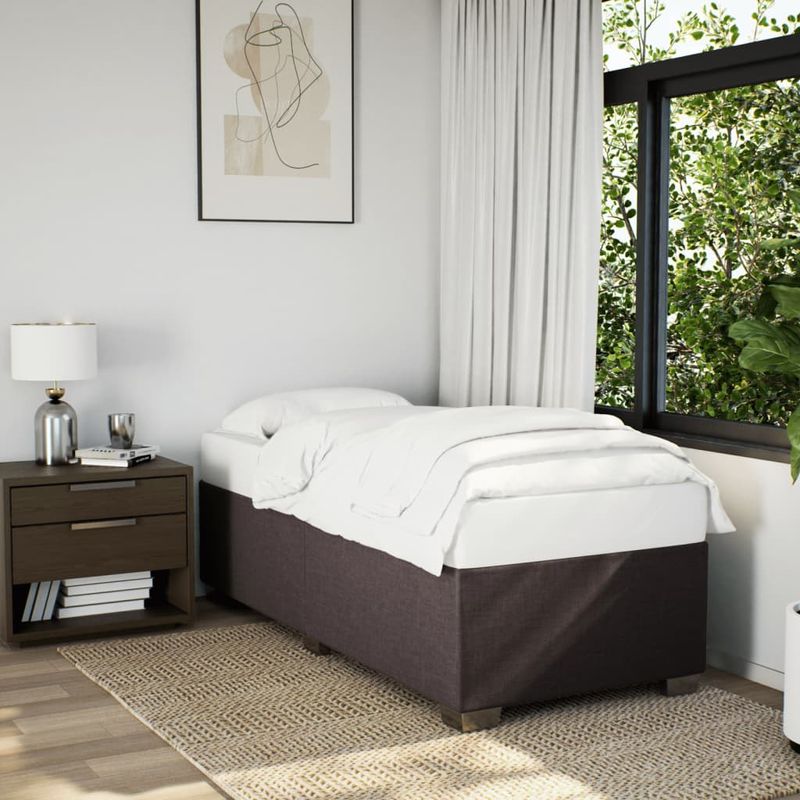 Casa si Gradina - Mobilier - Paturi si accesorii - Paturi - Cadru de pat, maro inchis, 80x200 cm, material textil - Infinity.ro