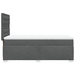 Casa si Gradina - Mobilier - Paturi si accesorii - Paturi - Pat box spring cu saltea, gri inchis, 100x200 cm, textil - Infinity.ro