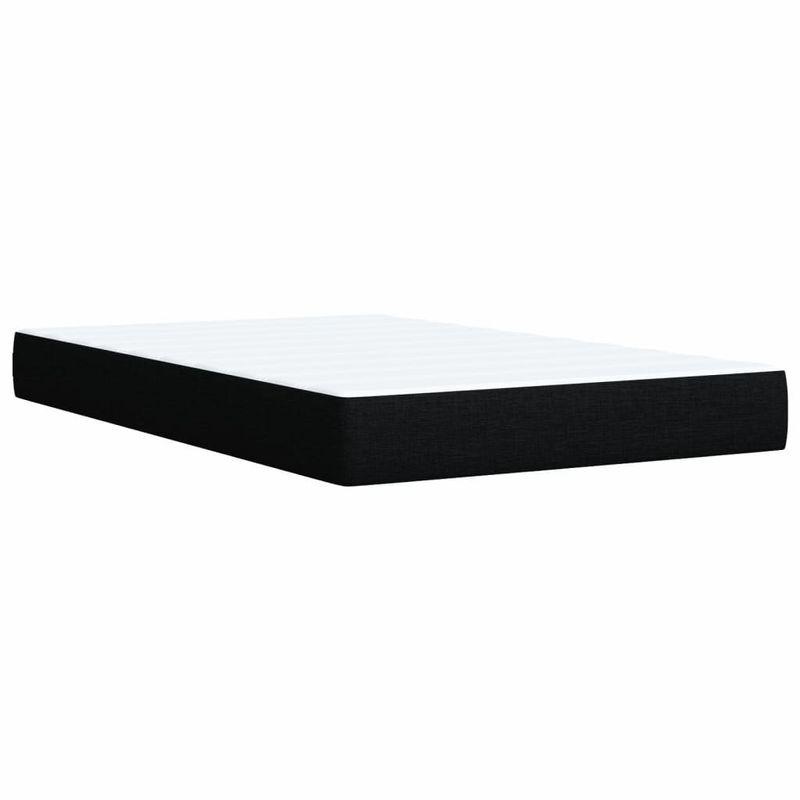 Casa si Gradina - Mobilier - Paturi si accesorii - Paturi - Pat box spring cu saltea, negru, 100x200 cm, textil - Infinity.ro