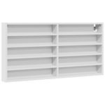 Casa si Gradina - Mobilier - Biblioteci si rafturi - Rafturi - Dulap cu vitrina, alb, 100x8,5x50 cm, lemn prelucrat - Infinity.ro