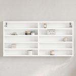 Casa si Gradina - Mobilier - Biblioteci si rafturi - Rafturi - Dulap cu vitrina, alb, 100x8,5x50 cm, lemn prelucrat - Infinity.ro