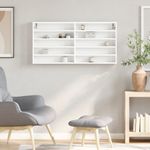 Casa si Gradina - Mobilier - Biblioteci si rafturi - Rafturi - Dulap cu vitrina, alb, 100x8,5x50 cm, lemn prelucrat - Infinity.ro