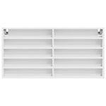 Casa si Gradina - Mobilier - Biblioteci si rafturi - Rafturi - Dulap cu vitrina, alb, 100x8,5x50 cm, lemn prelucrat - Infinity.ro