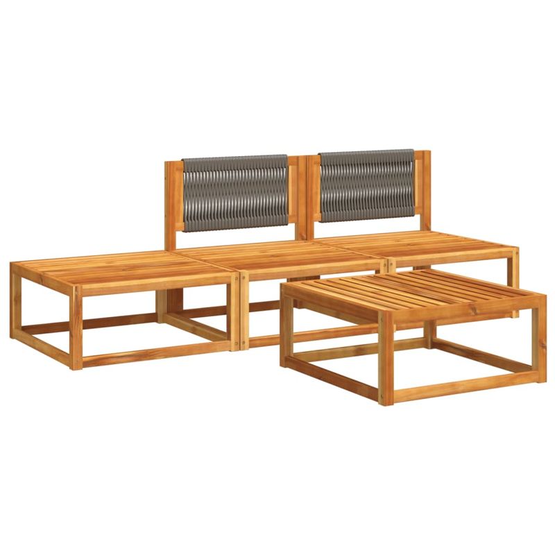 Casa si Gradina - Gradina si terasa - Mobilier exterior - Canapele si fotolii gradina - Set canapele de gradina cu perne, 4 piese, lemn masiv de acacia - Infinity.ro