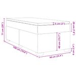 Casa si Gradina - Mobilier - Paturi si accesorii - Paturi - Pat box spring cu saltea, gri deschis, 90x190 cm, textil - Infinity.ro