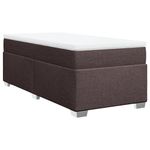 Casa si Gradina - Mobilier - Paturi si accesorii - Paturi - Pat box spring cu saltea, maro inchis, 100x200 cm, textil - Infinity.ro