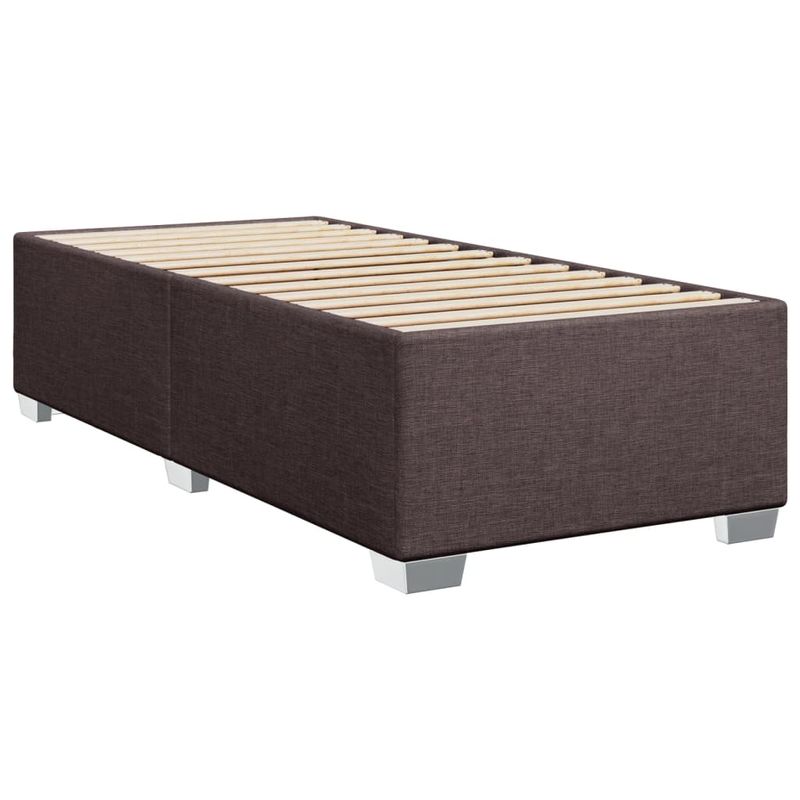 Casa si Gradina - Mobilier - Paturi si accesorii - Paturi - Pat box spring cu saltea, maro inchis, 100x200 cm, textil - Infinity.ro