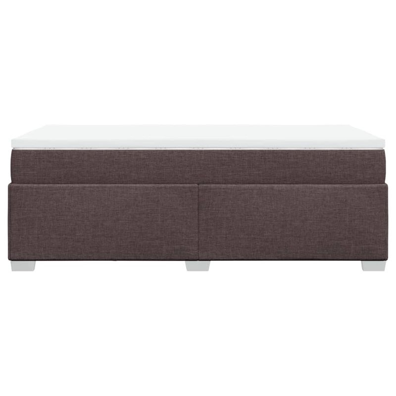 Casa si Gradina - Mobilier - Paturi si accesorii - Paturi - Pat box spring cu saltea, maro inchis, 100x200 cm, textil - Infinity.ro