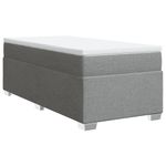 Casa si Gradina - Mobilier - Paturi si accesorii - Paturi - Pat continental cu saltea, gri deschis, 80x200 cm, textil - Infinity.ro