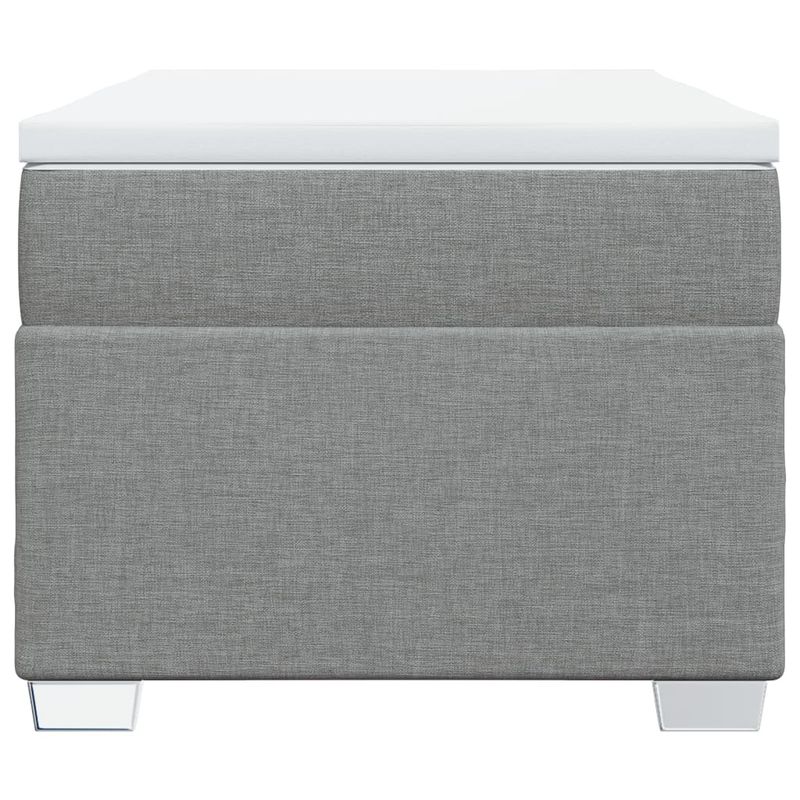 Casa si Gradina - Mobilier - Paturi si accesorii - Paturi - Pat continental cu saltea, gri deschis, 80x200 cm, textil - Infinity.ro