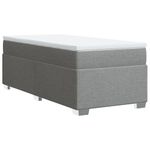 Casa si Gradina - Mobilier - Paturi si accesorii - Paturi - Pat continental cu saltea, gri deschis, 80x200 cm, textil - Infinity.ro