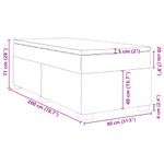 Casa si Gradina - Mobilier - Paturi si accesorii - Paturi - Pat continental cu saltea, gri deschis, 80x200 cm, textil - Infinity.ro