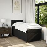 Casa si Gradina - Mobilier - Paturi si accesorii - Paturi - Pat box spring cu saltea, negru, 80x200 cm, textil - Infinity.ro