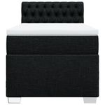 Casa si Gradina - Mobilier - Paturi si accesorii - Paturi - Pat box spring cu saltea, negru, 80x200 cm, textil - Infinity.ro