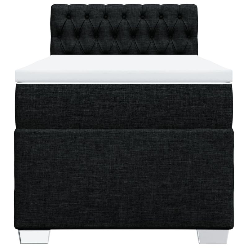 Casa si Gradina - Mobilier - Paturi si accesorii - Paturi - Pat box spring cu saltea, negru, 80x200 cm, textil - Infinity.ro
