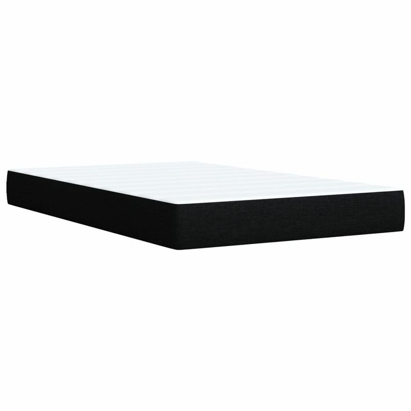 Casa si Gradina - Mobilier - Paturi si accesorii - Paturi - Pat box spring cu saltea, negru, 80x200 cm, textil - Infinity.ro