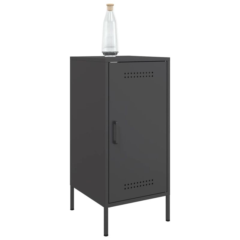 Casa si Gradina - Mobilier - Comode si corpuri - Comode - Dulapuri 2 buc. negru 36x39x79 cm otel laminat la rece - Infinity.ro