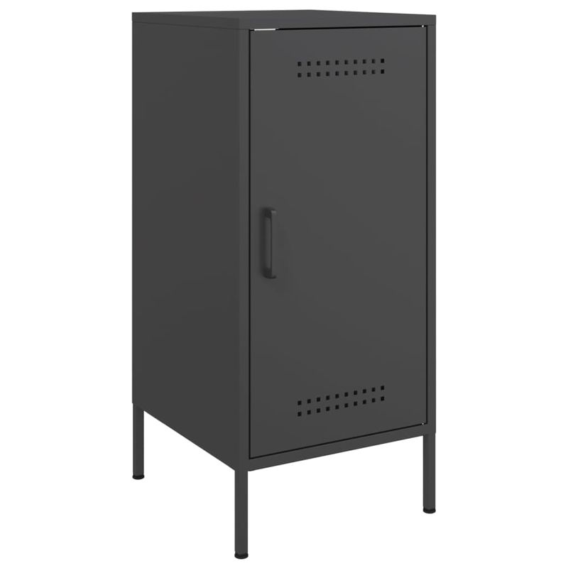 Casa si Gradina - Mobilier - Comode si corpuri - Comode - Dulapuri 2 buc. negru 36x39x79 cm otel laminat la rece - Infinity.ro