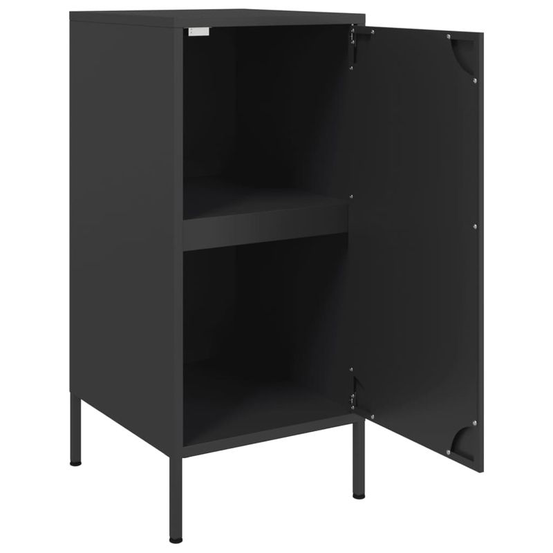Casa si Gradina - Mobilier - Comode si corpuri - Comode - Dulapuri 2 buc. negru 36x39x79 cm otel laminat la rece - Infinity.ro