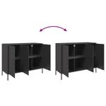 Casa si Gradina - Mobilier - Comode si corpuri - Comode - Dulap, negru, 100,5x39x79 cm, otel laminat la rece - Infinity.ro