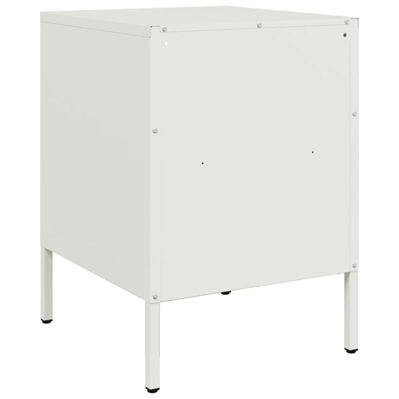 Casa si Gradina - Mobilier - Comode si corpuri - Noptiere - Noptiera, alb, 36x39x50,5 cm, otel laminat la rece - Infinity.ro