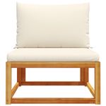 Casa si Gradina - Gradina si terasa - Mobilier exterior - Canapele si fotolii gradina - Canapea de gradina fara cotiere, cu perne, lemn masiv acacia - Infinity.ro