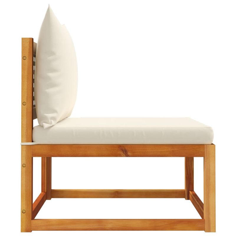 Casa si Gradina - Gradina si terasa - Mobilier exterior - Canapele si fotolii gradina - Canapea de gradina fara cotiere, cu perne, lemn masiv acacia - Infinity.ro