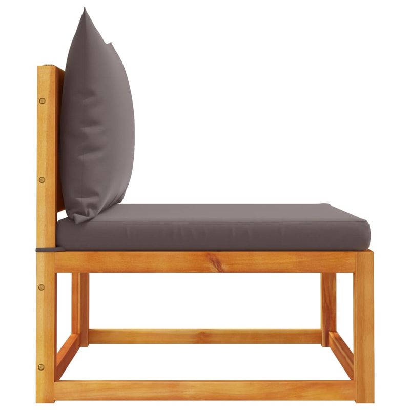 Casa si Gradina - Gradina si terasa - Mobilier exterior - Canapele si fotolii gradina - Canapea de gradina fara cotiere, cu perne, lemn masiv acacia - Infinity.ro