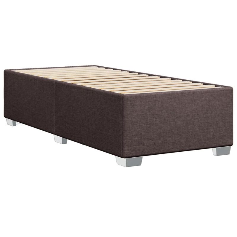 Casa si Gradina - Mobilier - Paturi si accesorii - Paturi - Pat box spring cu saltea, maro inchis, 90x190 cm, textil - Infinity.ro