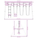 Jucarii, Copii si Bebe - Jucarii si jocuri - Jucarii de exterior - Spatii de joaca si accesorii - Set leagan de exterior, cu leagane și scara, roșu, model 3x scaun leagăn + scară - Infinity.ro