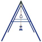 Jucarii, Copii si Bebe - Jucarii si jocuri - Jucarii de exterior - Spatii de joaca si accesorii - Set leagan de exterior, cu leagane și trapez, albastru, model 2x scaun leagăn + trapez - Infinity.ro