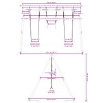 Jucarii, Copii si Bebe - Jucarii si jocuri - Jucarii de exterior - Spatii de joaca si accesorii - Set leagan de exterior, cu leagane și trapez, albastru, model 2x scaun leagăn + trapez - Infinity.ro