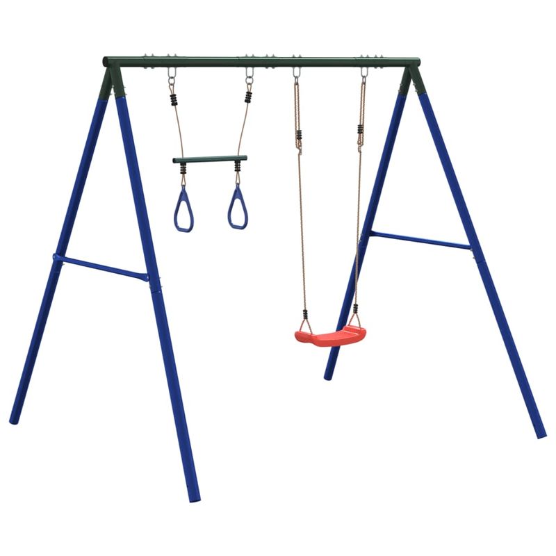 Jucarii, Copii si Bebe - Jucarii si jocuri - Jucarii de exterior - Spatii de joaca si accesorii - Set leagan de exterior, cu leagan și trapez, roșu - Infinity.ro