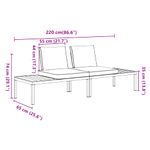 Casa si Gradina - Gradina si terasa - Mobilier exterior - Seturi mobila gradina - Set canapea de gradina, 2 piese, cu perne, negru, aluminiu - Infinity.ro