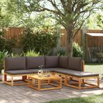 Casa si Gradina - Gradina si terasa - Mobilier exterior - Seturi mobila gradina - Set de canapele gradina cu perne, 6 piese, lemn masiv acacia - Infinity.ro