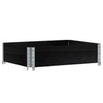 Casa si Gradina - Gradinarit si plante - Plante si ghivece - Ghivece si suporturi - Jardiniera de gradina, negru, 80x60 cm, lemn masiv pin, mărime 80x60x21.5 cm - Infinity.ro