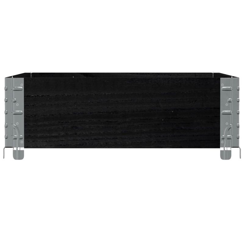 Casa si Gradina - Gradinarit si plante - Plante si ghivece - Ghivece si suporturi - Jardiniera de gradina, negru, 80x60 cm, lemn masiv pin, mărime 80x60x21.5 cm - Infinity.ro