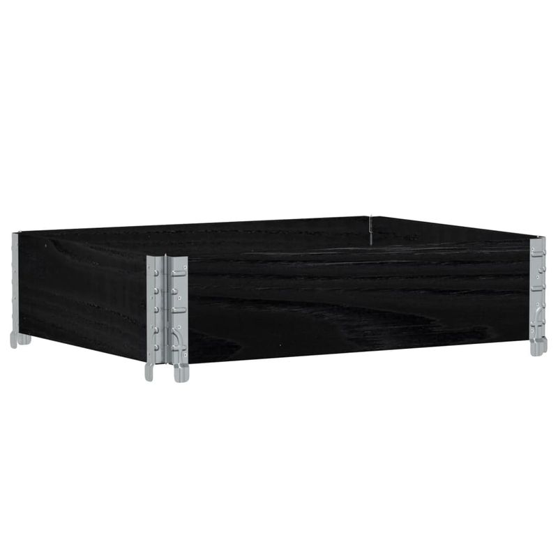 Casa si Gradina - Gradinarit si plante - Plante si ghivece - Ghivece si suporturi - Jardiniera de gradina, negru, 80x60 cm, lemn masiv pin, mărime 80x60x21.5 cm - Infinity.ro