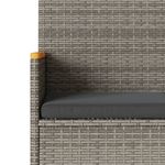 Casa si Gradina - Gradina si terasa - Mobilier exterior - Bancute de gradina - Banca de gradina cu 2 locuri/perne/masa, gri, poliratan - Infinity.ro