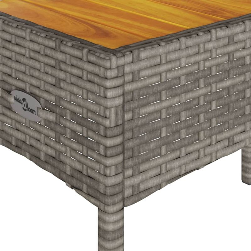 Casa si Gradina - Gradina si terasa - Mobilier exterior - Bancute de gradina - Banca de gradina cu 2 locuri/perne/masa, gri, poliratan - Infinity.ro