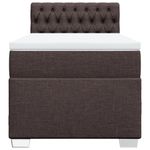 Casa si Gradina - Mobilier - Paturi si accesorii - Paturi - Pat box spring cu saltea, maro inchis, 90x190 cm, textil - Infinity.ro