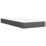 Casa si Gradina - Mobilier - Paturi si accesorii - Paturi - Pat box spring cu saltea, gri inchis, 100x200 cm, textil - Infinity.ro