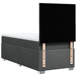 Casa si Gradina - Mobilier - Paturi si accesorii - Paturi - Pat box spring cu saltea, gri inchis, 100x200 cm, textil - Infinity.ro