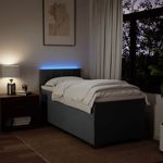 Casa si Gradina - Mobilier - Paturi si accesorii - Paturi - Pat box spring cu saltea, gri inchis, 100x200 cm, textil - Infinity.ro